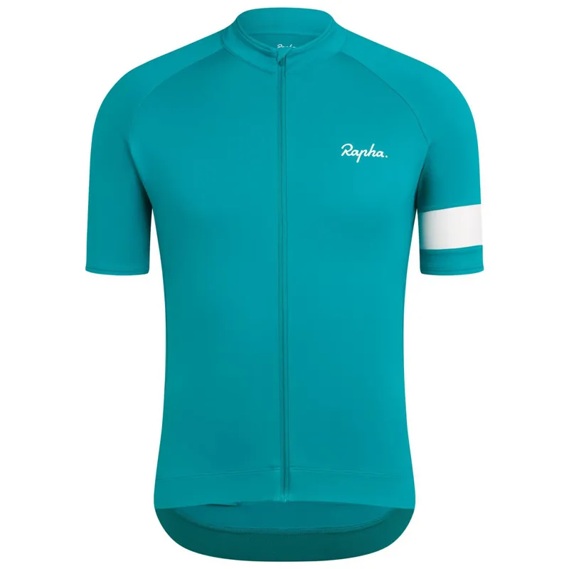 Rapha Mens Core Jersey in Turquoise White